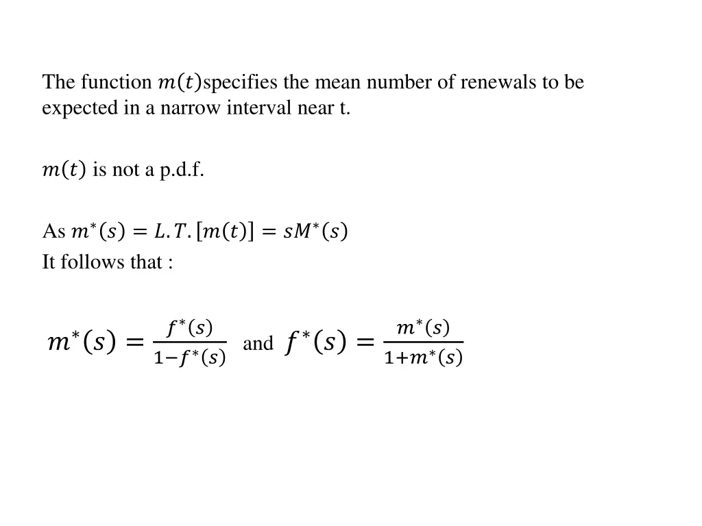 the function specifies the mean number