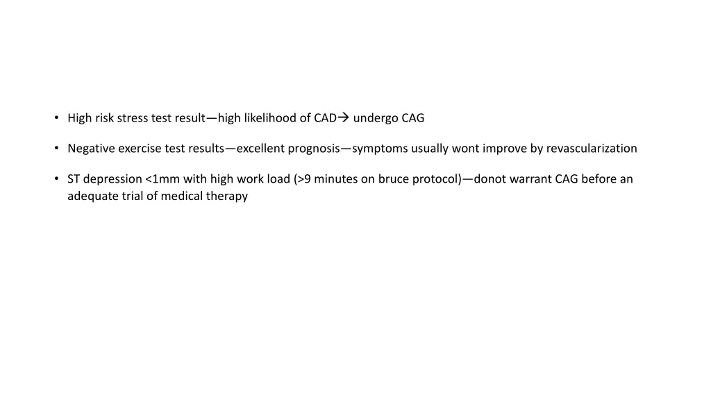 high risk stress test result high likelihood