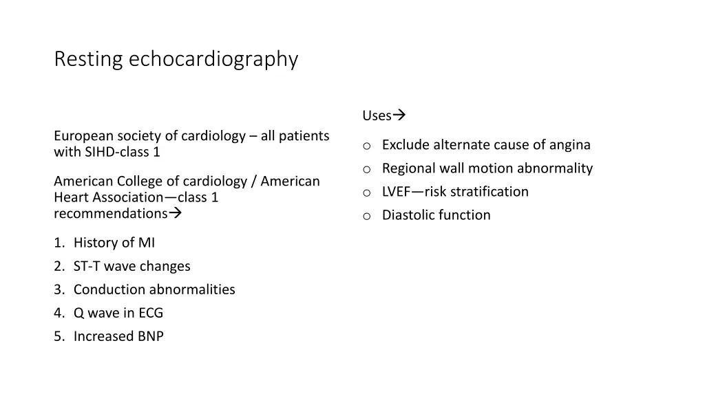 resting echocardiography