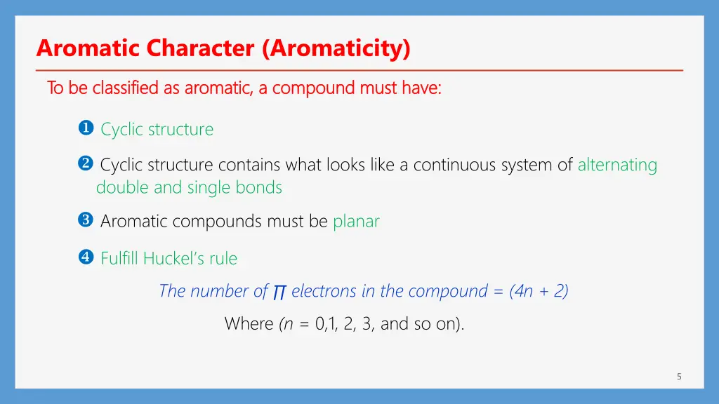 aromatic character aromaticity