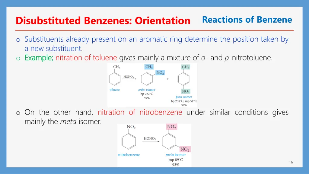 reactions of benzene 1