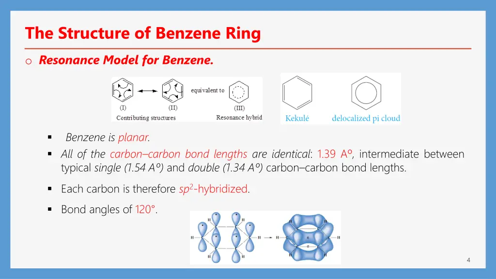 the structure of benzene ring 1