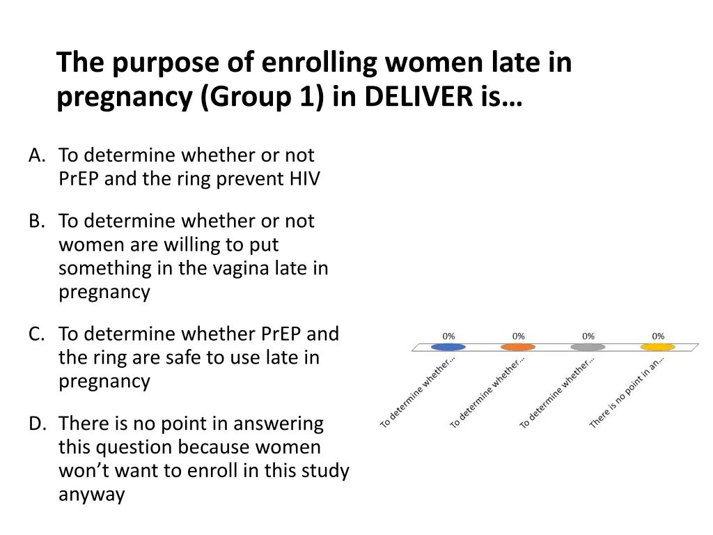 the purpose of enrolling women late in pregnancy