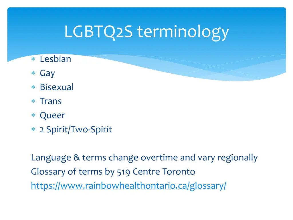 lgbtq2s terminology