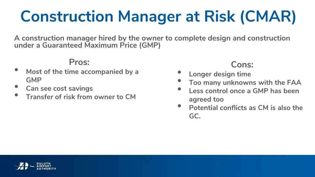 construction manager at risk cmar