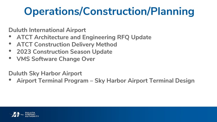 operations construction planning