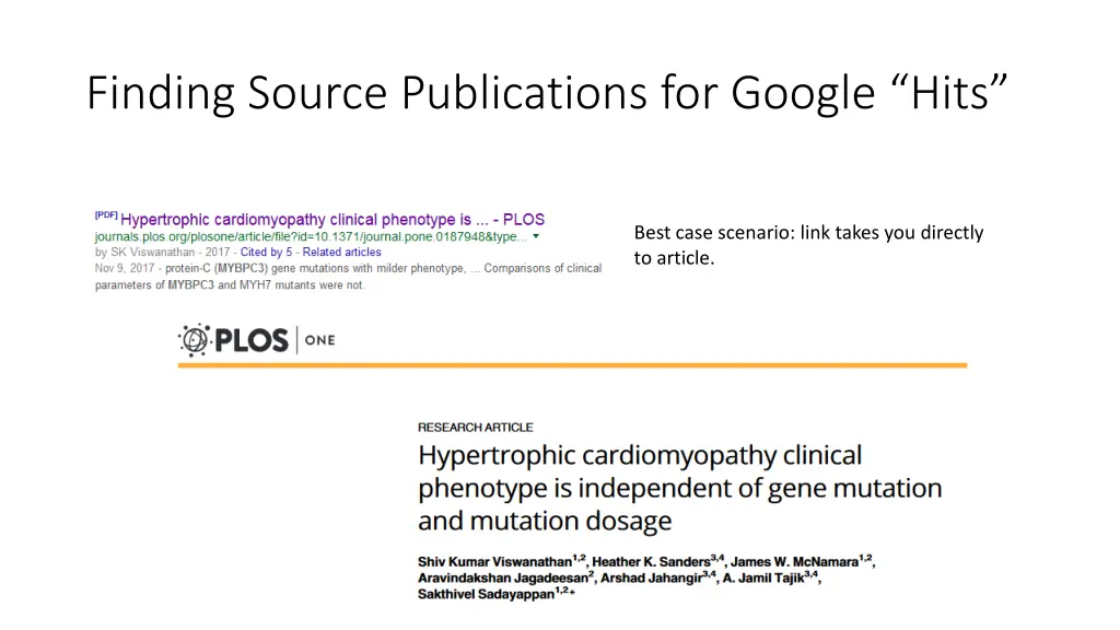 finding source publications for google hits