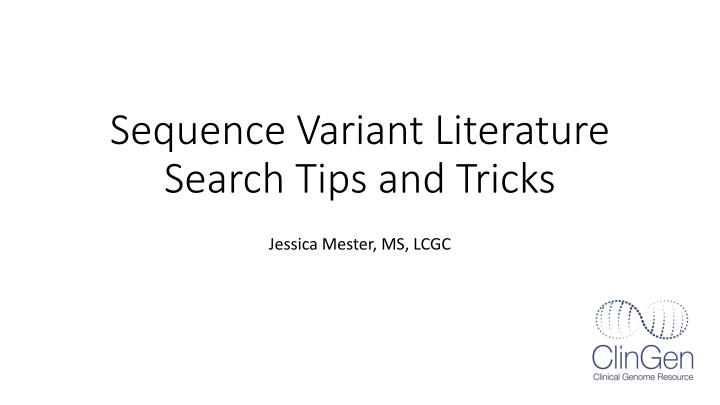 sequence variant literature search tips and tricks