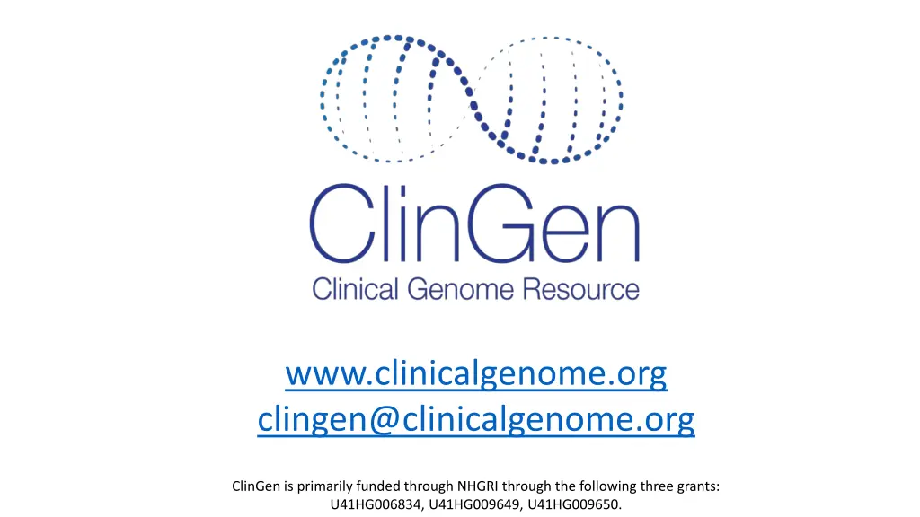 www clinicalgenome org clingen@clinicalgenome org