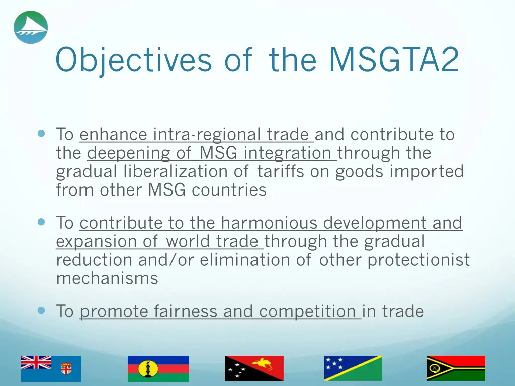 objectives of the msgta2