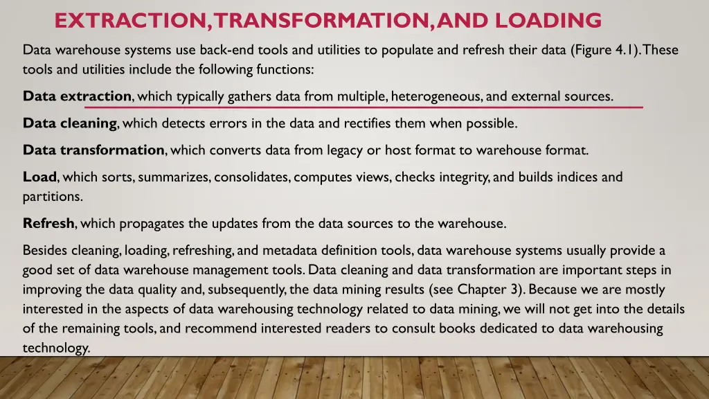 extraction transformation and loading