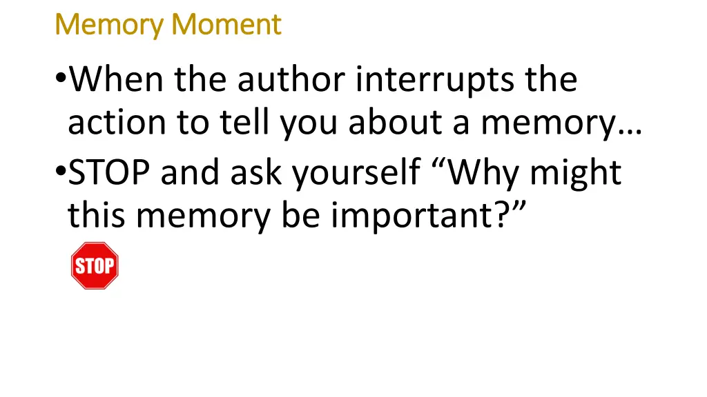 memory moment memory moment when the author