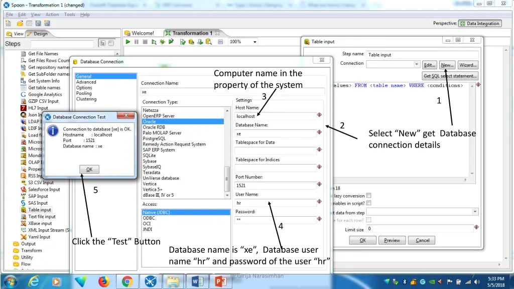 computer name in the property of the system