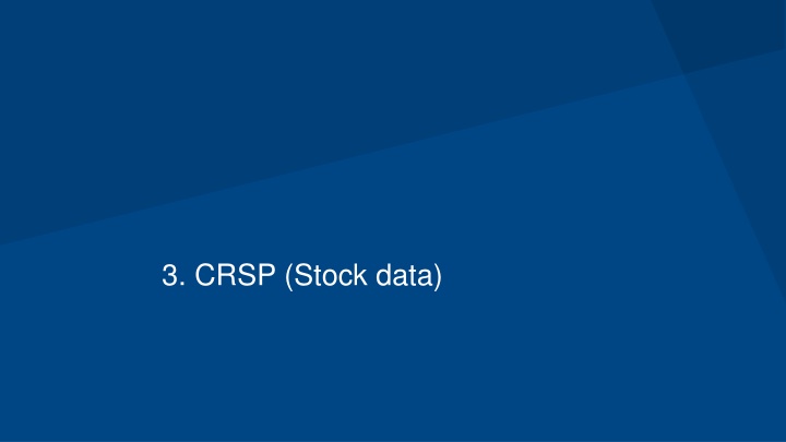 3 crsp stock data