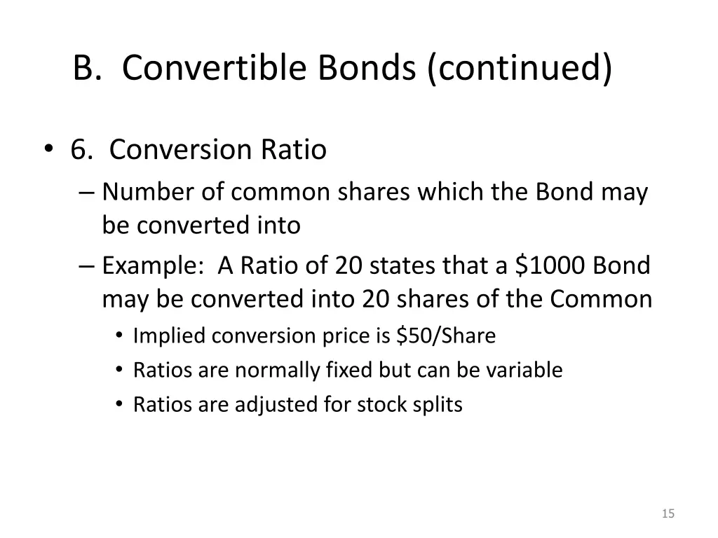 b convertible bonds continued 1