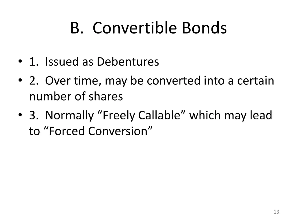 b convertible bonds