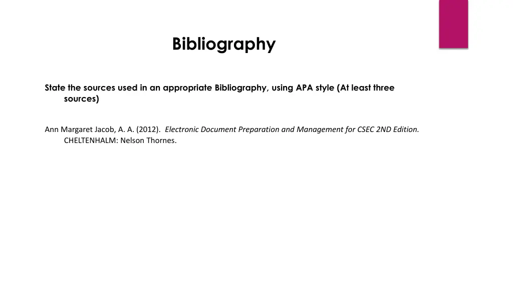 bibliography