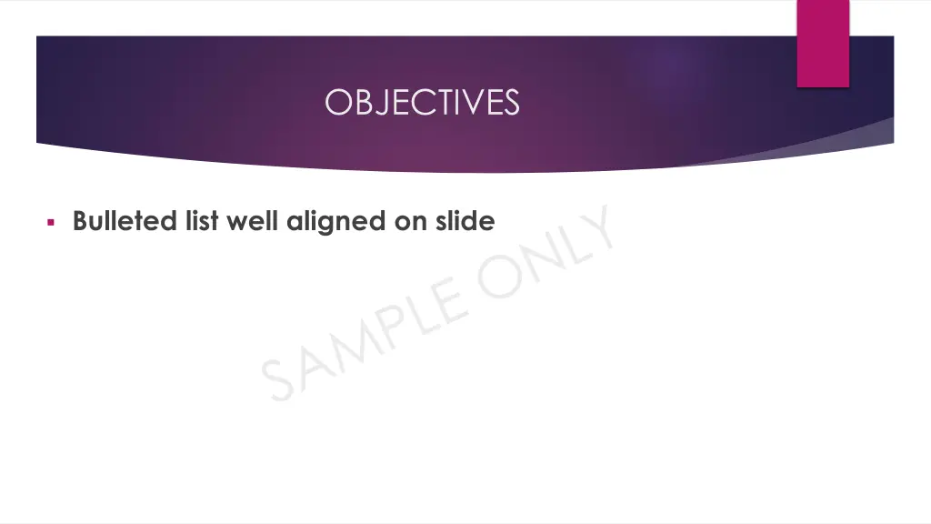 objectives