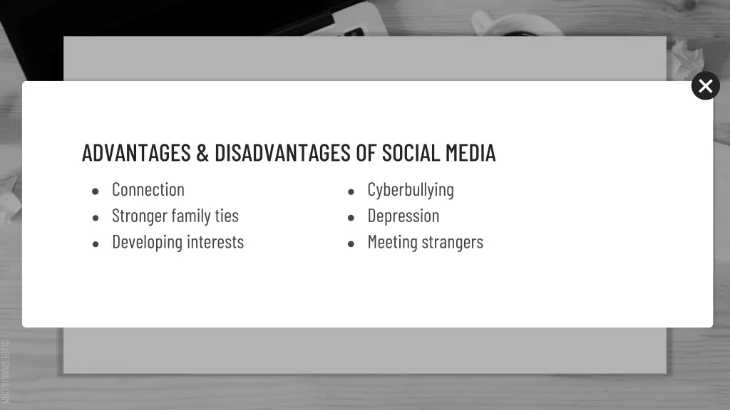 advantages disadvantages of social media