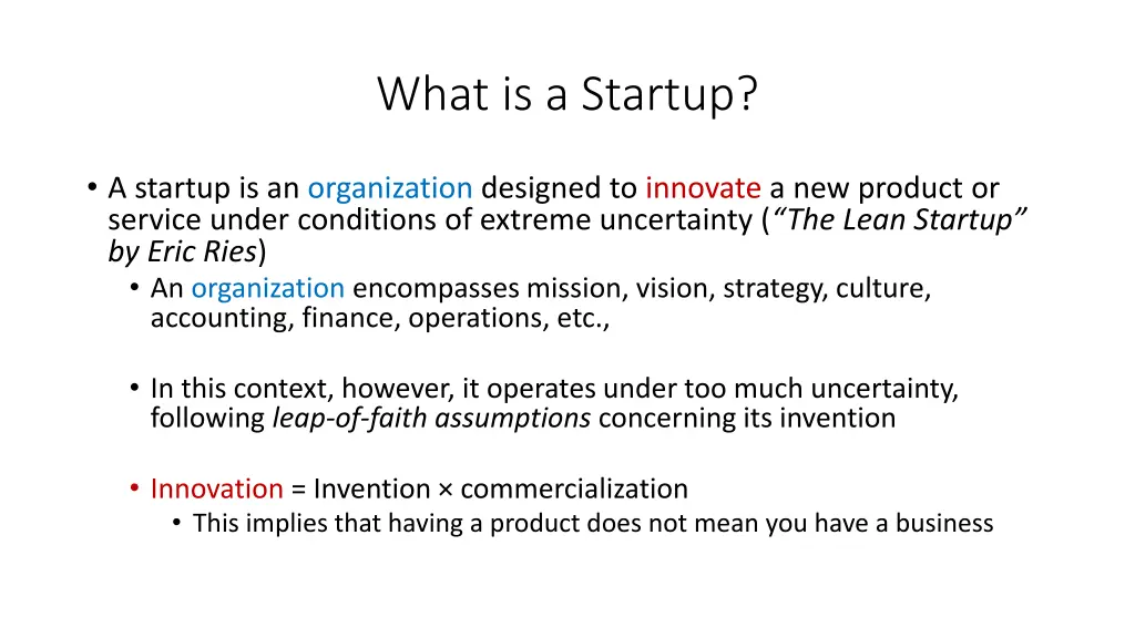 what is a startup