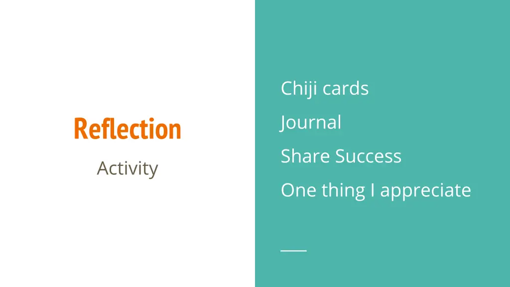 chiji cards journal share success one thing