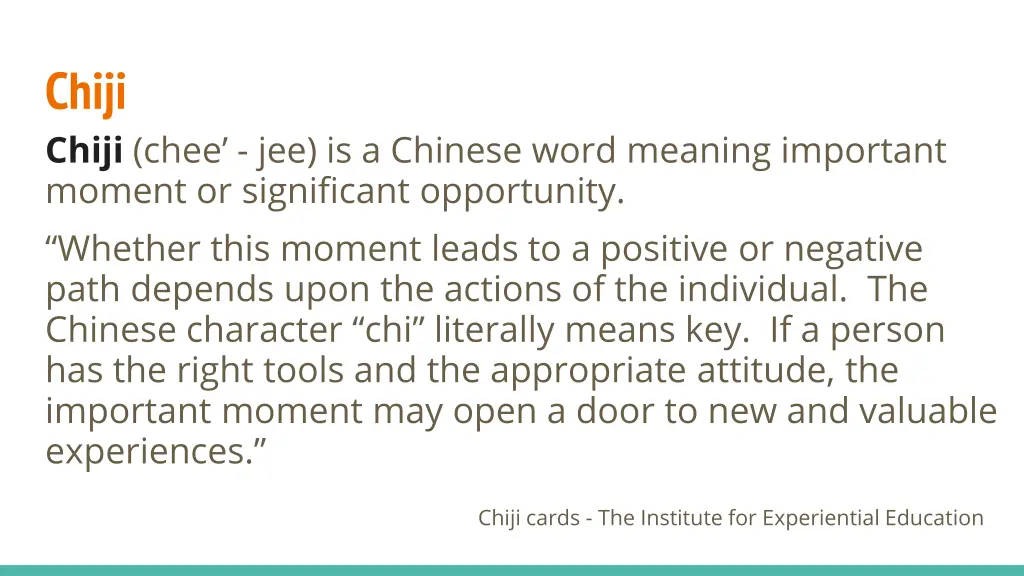 chiji chiji chee jee is a chinese word meaning