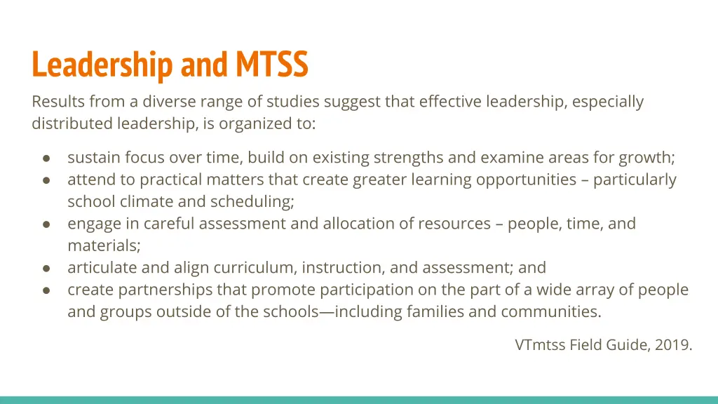 leadership and mtss results from a diverse range