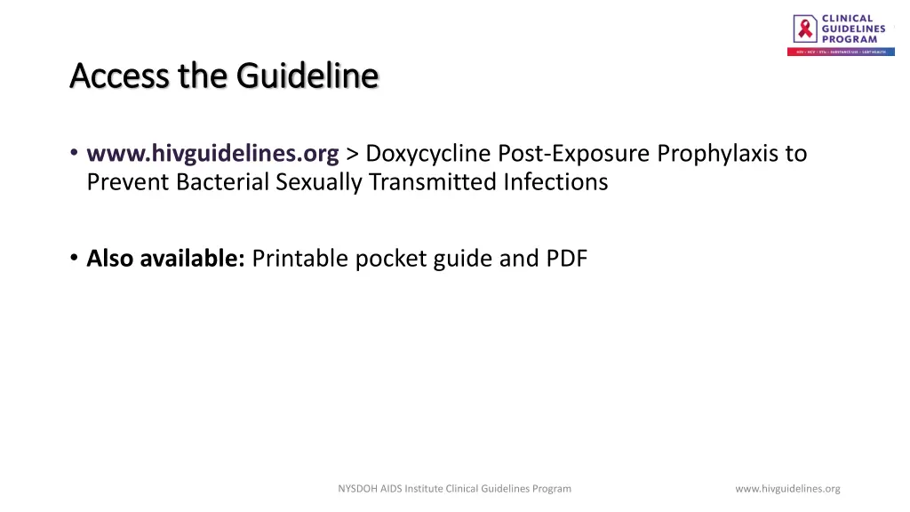 access the guideline access the guideline