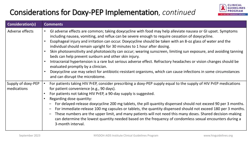 considerations for doxy considerations for doxy 1