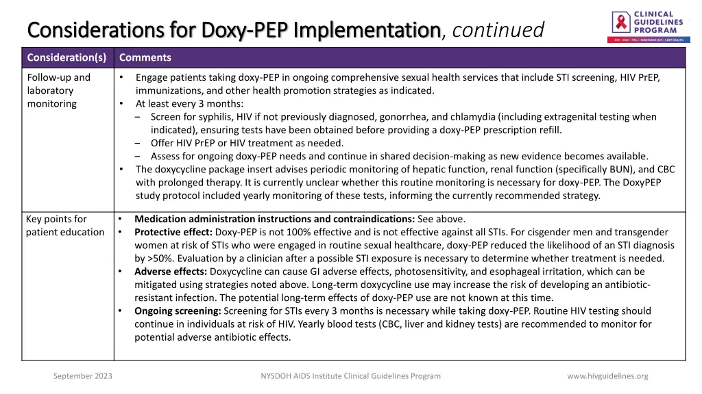 considerations for doxy considerations for doxy 2