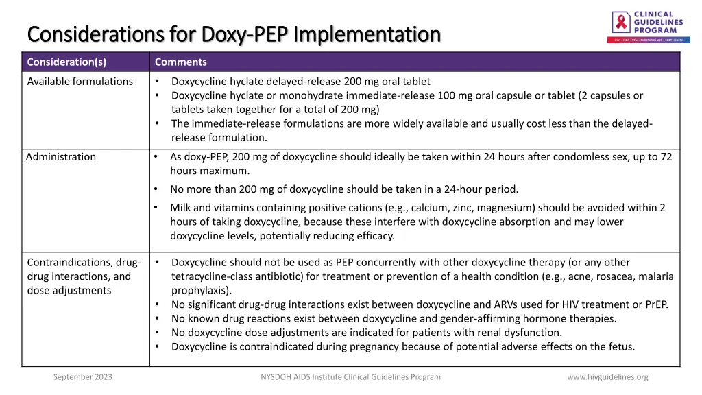 considerations for doxy considerations for doxy