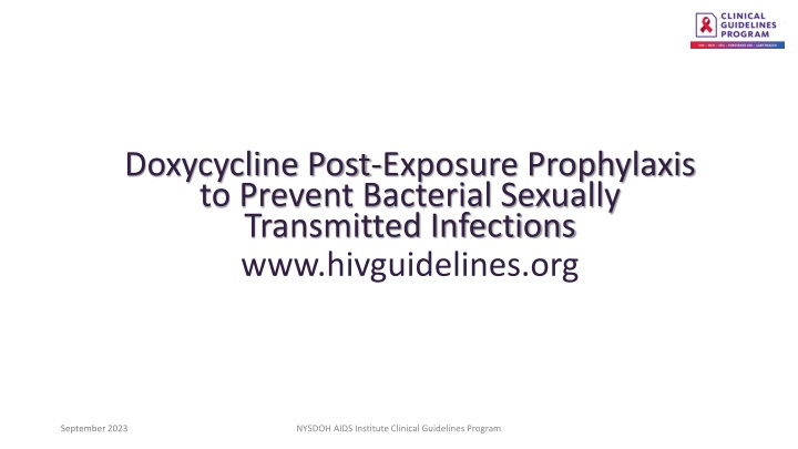 doxycycline post exposure prophylaxis to prevent