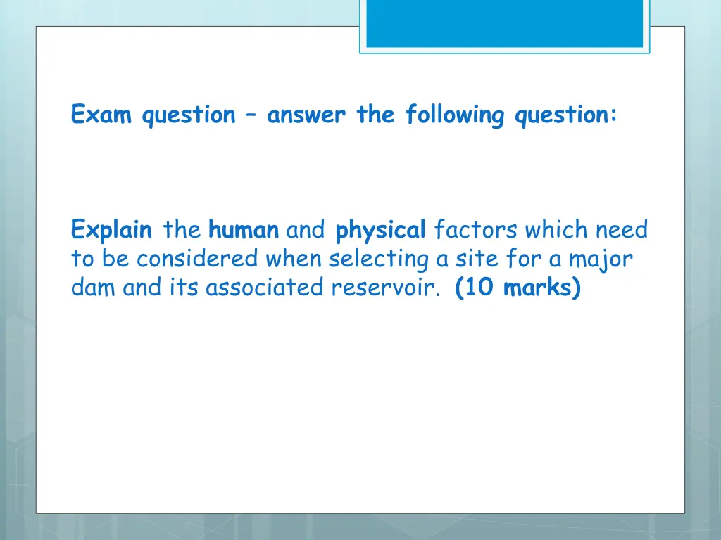 exam question answer the following question