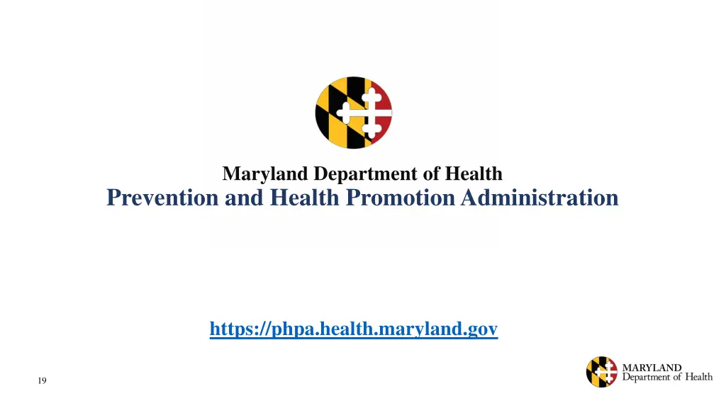 maryland department of health prevention