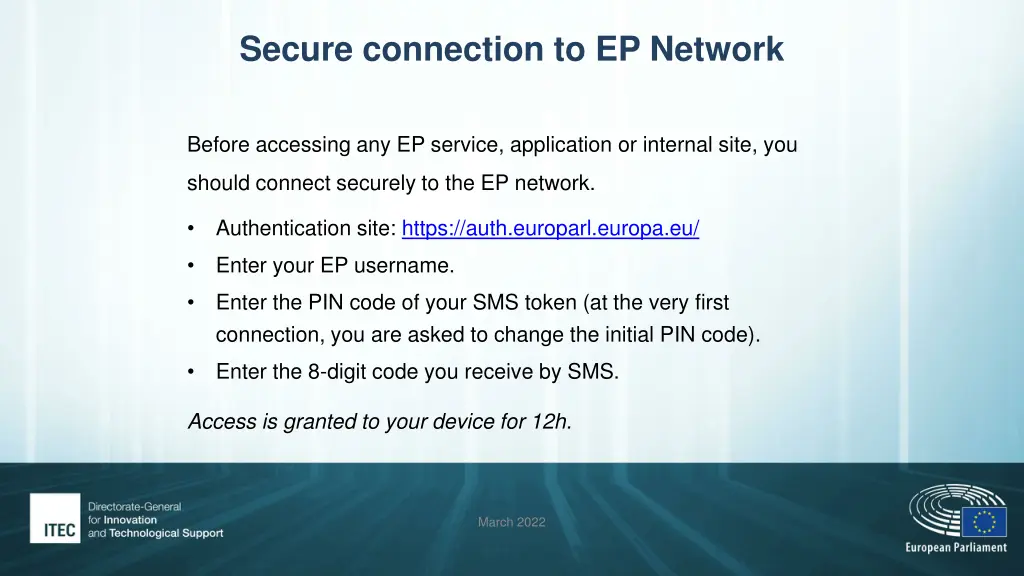 secure connection to ep network