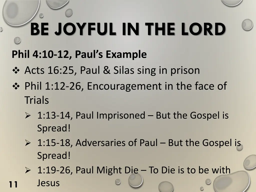 be joyful in the lord 9