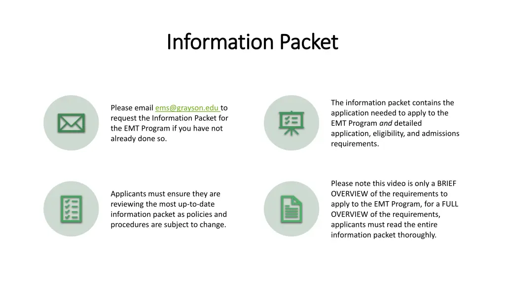 information packet information packet