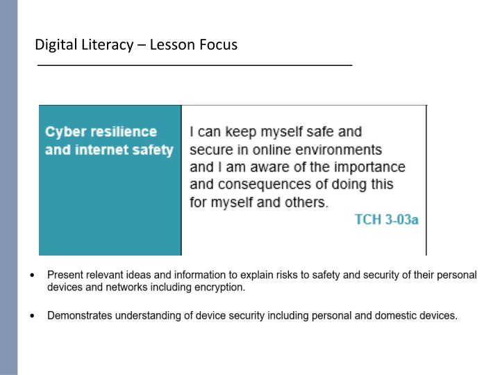 digital literacy lesson focus