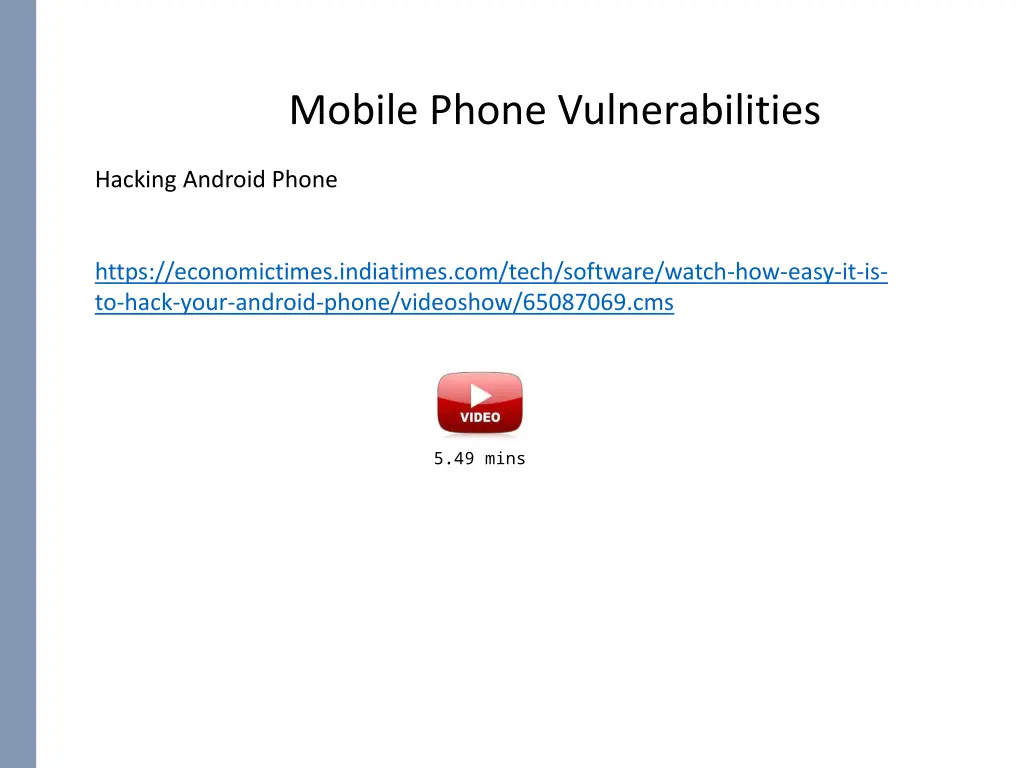 mobile phone vulnerabilities