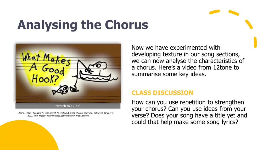 analysing the chorus