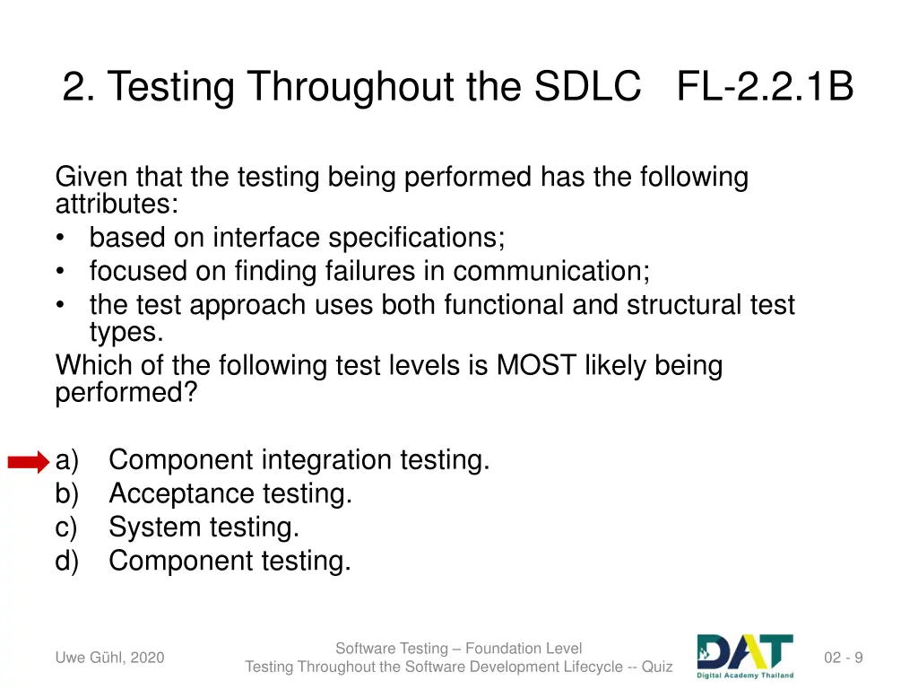 2 testing throughout the sdlc fl 2 2 1b