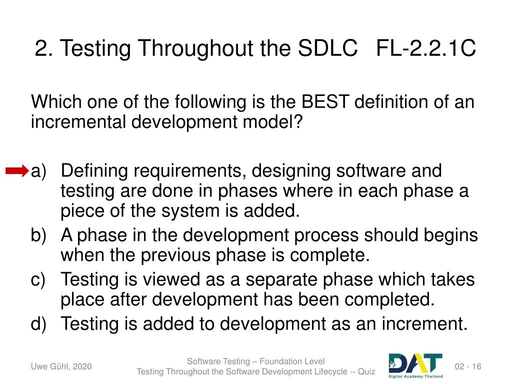 2 testing throughout the sdlc fl 2 2 1c 2