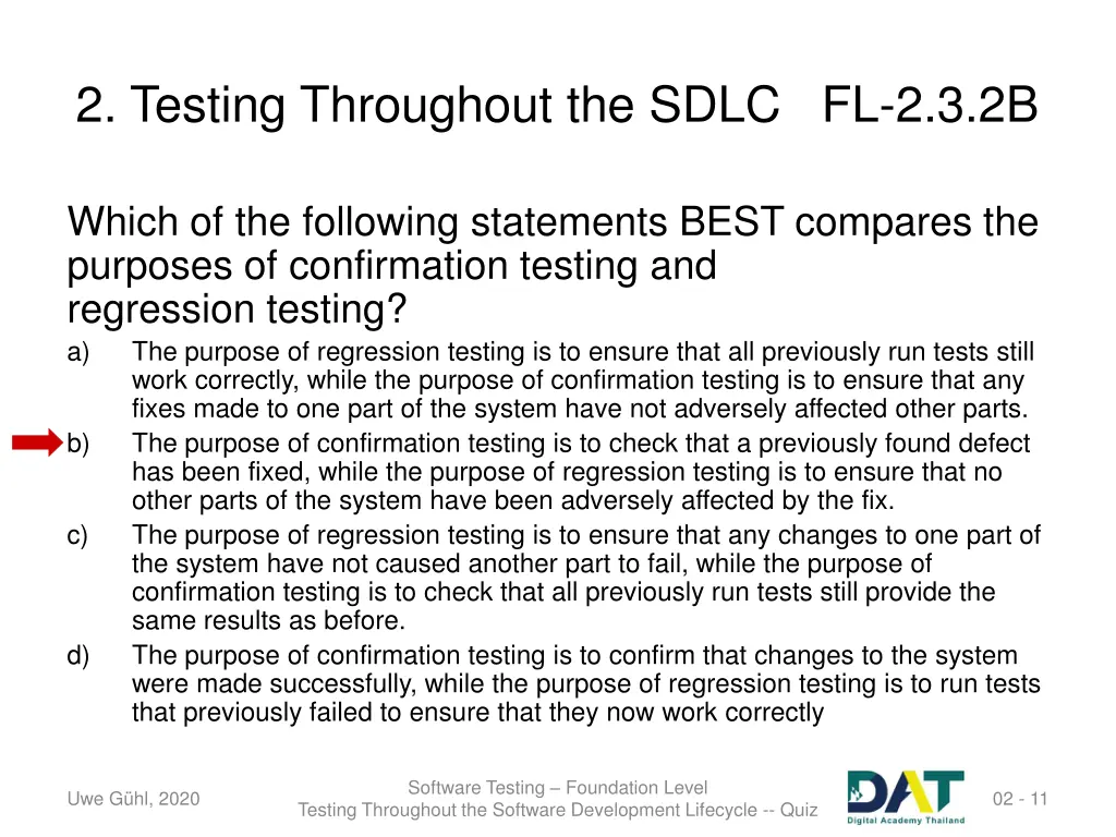 2 testing throughout the sdlc fl 2 3 2b 1