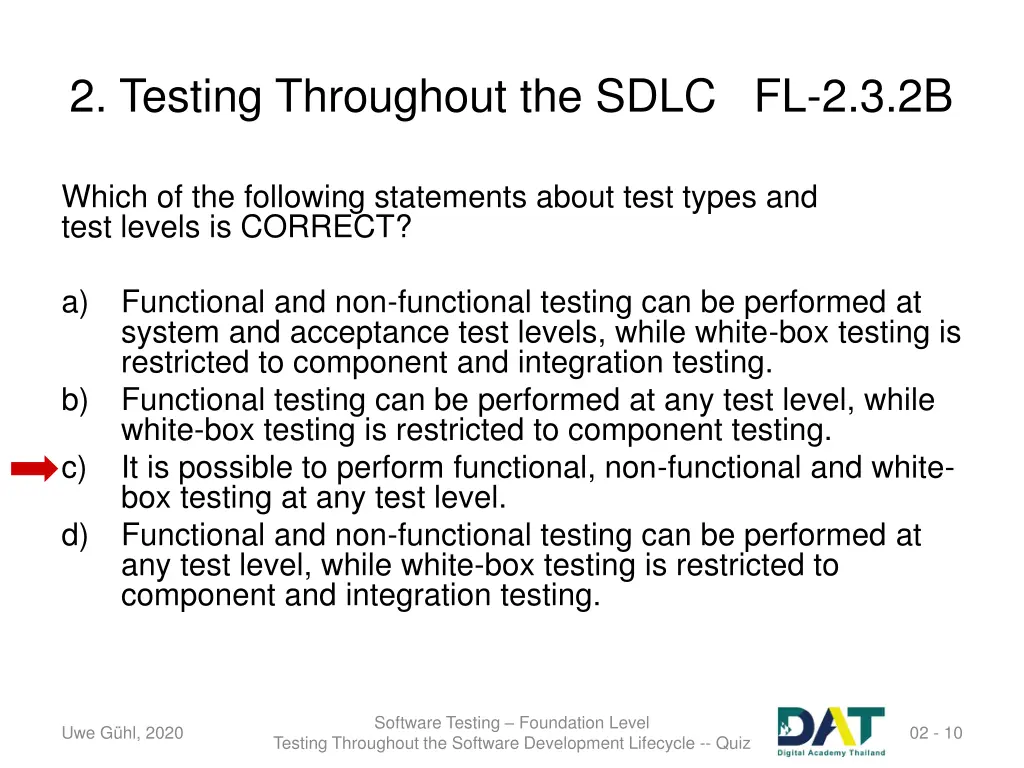 2 testing throughout the sdlc fl 2 3 2b