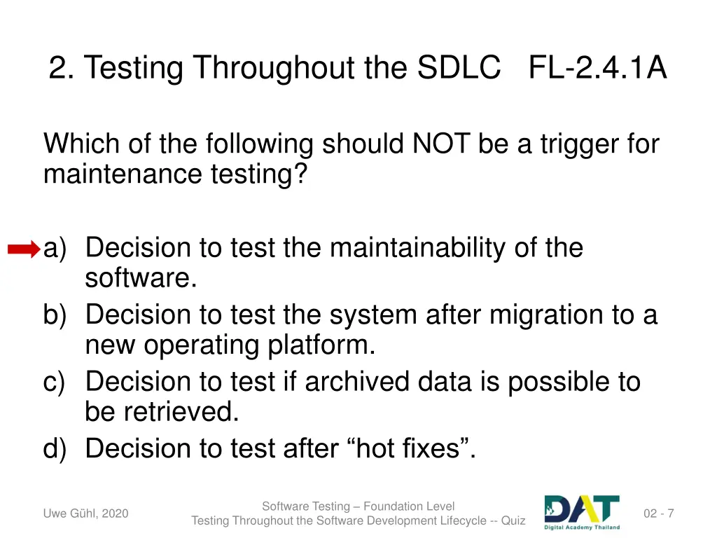 2 testing throughout the sdlc fl 2 4 1a