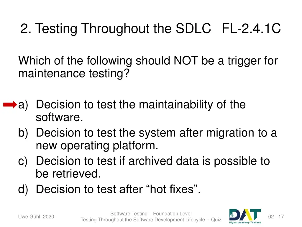 2 testing throughout the sdlc fl 2 4 1c