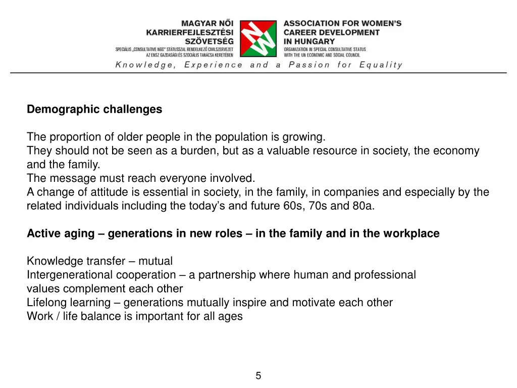 demographic challenges