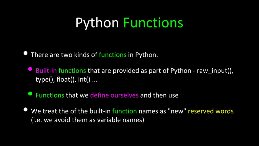 python functions