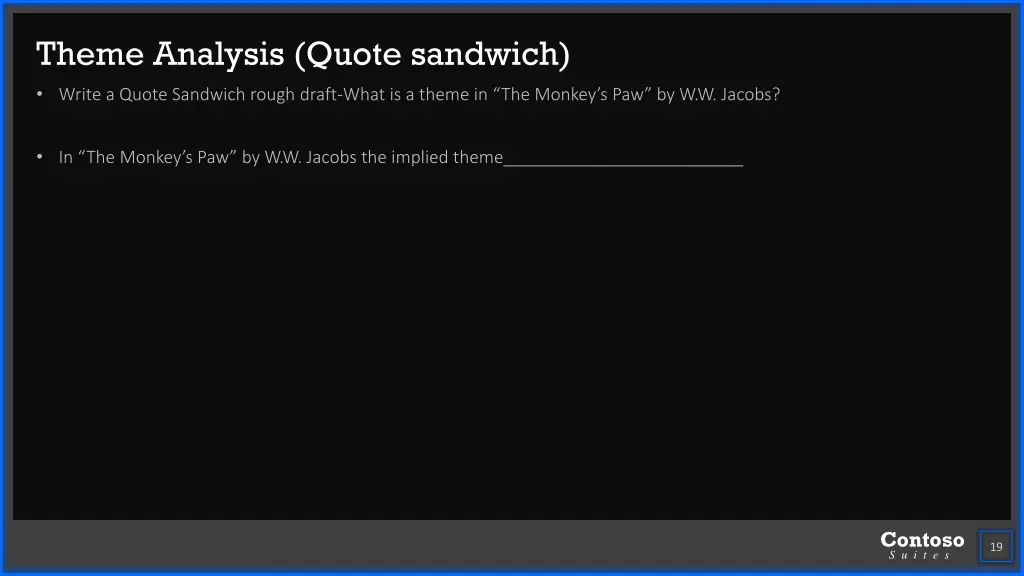 theme analysis quote sandwich