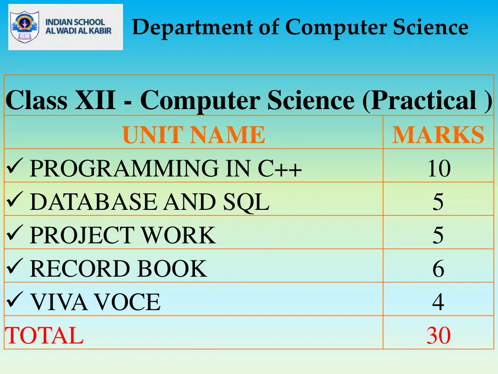 department of computer science 1